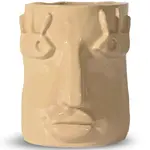 Květináč Byon x Emma Widell, Facy 15 cm S béžová barva