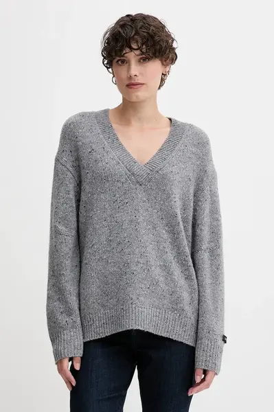 Svetr Calvin Klein Jeans dámský, šedá barva, LV044D328G