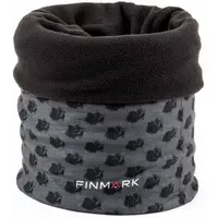 Finmark MULTIFUNCTIONAL SCARF Multifunkční šátek s fleecem, šedá, velikost UNI