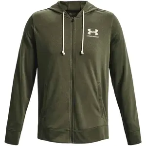 Under Armour RIVAL TERRY LC FZ Pánská mikina, khaki, velikost
