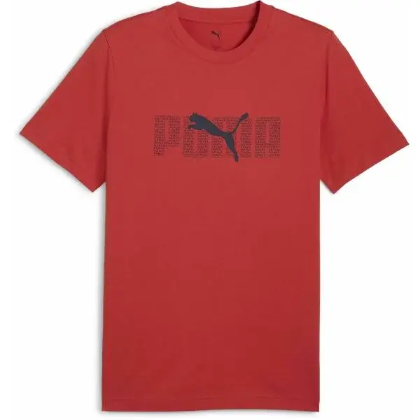 Puma ESSENTIALS LOGO LAB TEE Pánské triko, červená, velikost