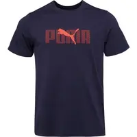 Puma ESSENTIALS LOGO LAB TEE Pánské triko, tmavě modrá, velikost