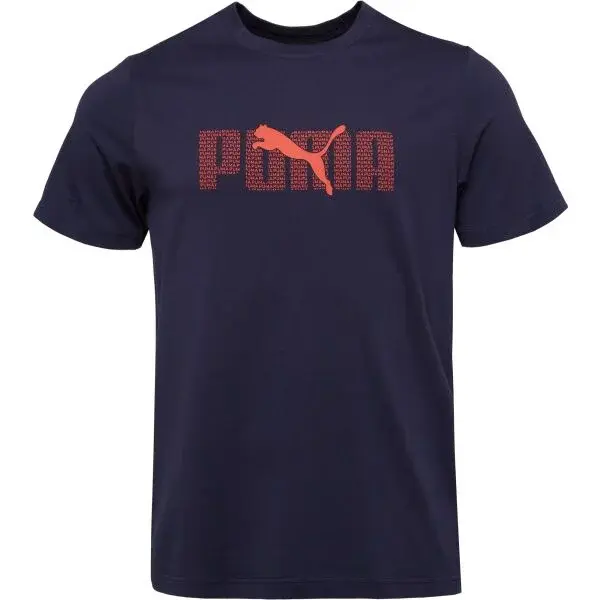 Puma ESSENTIALS LOGO LAB TEE Pánské triko, tmavě modrá, velikost