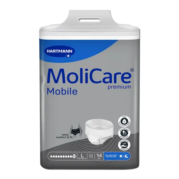 Inkontinenční kalhotky natahovací MoliCare Mobile 10k L 14ks