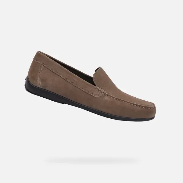 Grey-brown men's moccasins Geox Ascanio - Men's