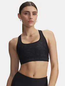 Dámská podprsenka Under Armour Crossback Mid Print-BLK - Dámské