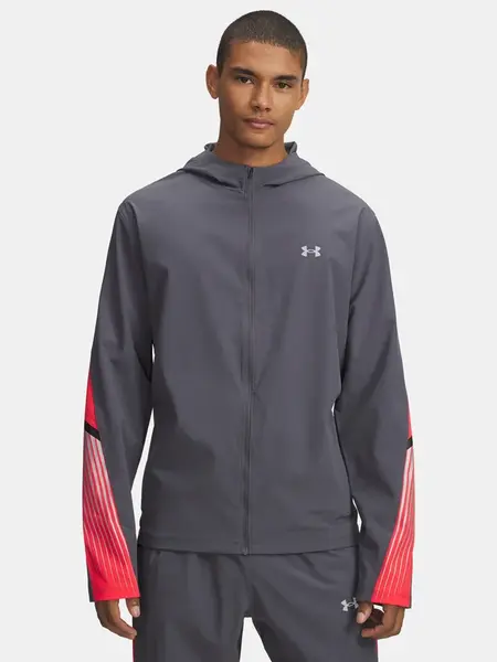 Pánská bunda Under Armour UA Velociti Storm Hooded Jkt-GRY - Pánské