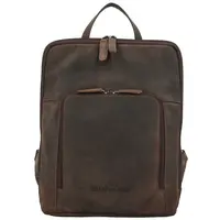 Trendy kožený batoh GW Adonis, tmavě hnědý