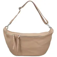 Trendy dámská kožená ledvinka Heidi new, růžově pudrová