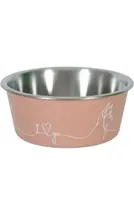 Miska nerez pes Love Dog 1,7l růžová Zolux