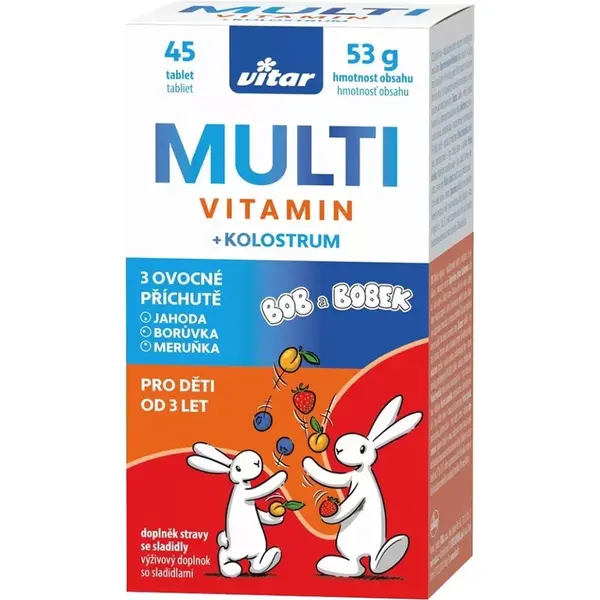 Vitar Kids multi + kolostrum 45 tablet