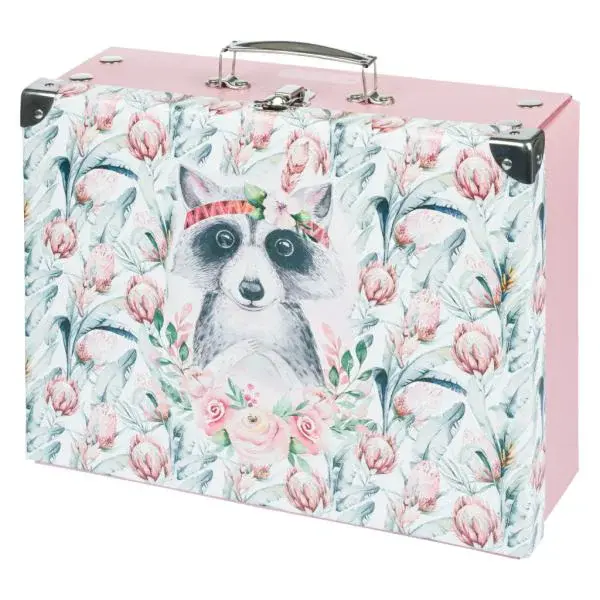 BAAGL Skladací školský kufrík Mýval s kovaním