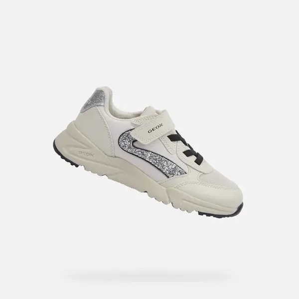 Bílé dívčí tenisky Geox Loftus - Holky