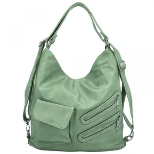 Stylový dámský kabelko-batoh Cashewilla, zemitě modrá