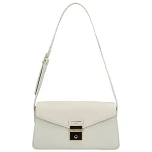 Módní dámská koženková kabelka na rameno Anisi, krémová