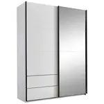 Xora SKŘÍŇ S POSOUVACÍMI DVEŘMI, černá, bílá, 170/225,5/60,5 cm