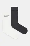 Ponožky Karl Lagerfeld 2-pack béžová barva, A4M47028