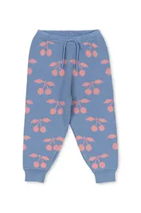 Dětské bavlněné kalhoty Konges Sløjd LAPIS KNIT PANTS GOTS