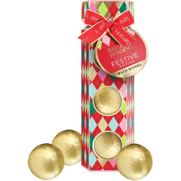 Baylis & Harding Festive Edition Luxury Bath Bomb bomba do kúpeľa v darčekovom balení