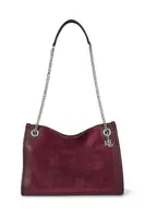Semišová kabelka Lauren Ralph Lauren vínová barva, 431980175