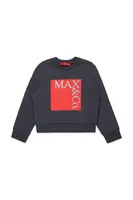 Dětská bavlněná mikina MAX&Co. MAXS3F SWEAT-SHIRT šedá barva, s potiskem, MX0037