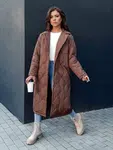 Płaszcz pikowany damski TRENDIFY brązowy Dstreet