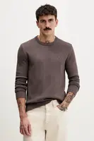 Bavlněný svetr Tommy Jeans pánský, vínová barva, DM0DM21787