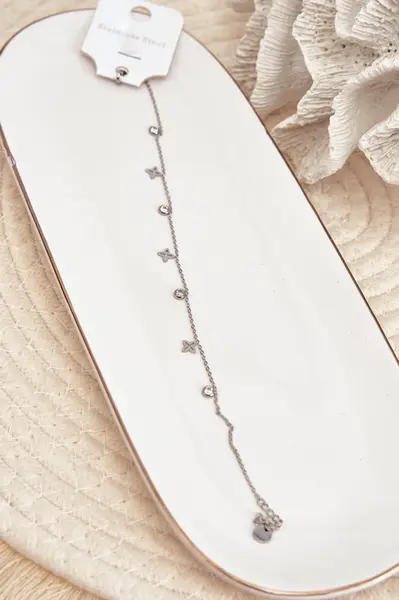 Glam Chic Náramek Na Nohu S Visícími Stříbrnými Ozdobami