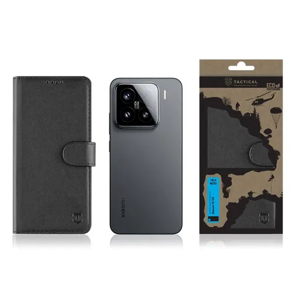 Flipové pouzdro Tactical Field Notes pro Xiaomi 15 5G, černá