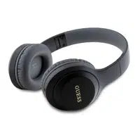 Sluchátka Guess Classic Silver Logo Bluetooth Stereo Headphone, černá