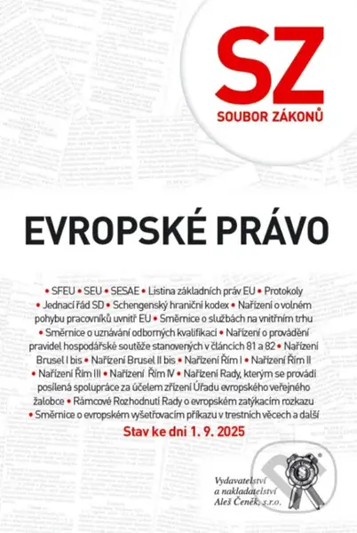Soubor zákonů. Evropské právo – stav ke dni 1.9.2025 - kniha z kategorie Mezinárodní právo