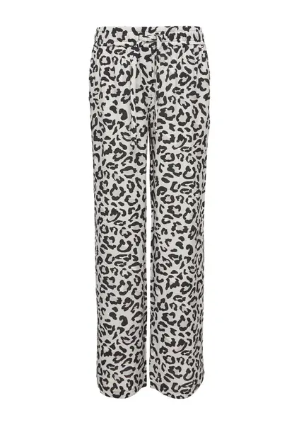 COMMA Nohavice  svetlosivá / čierna