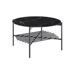 Livetastic KONFERENČNÍ STOLEK, černá, kov, sklo, 84/84/43 cm