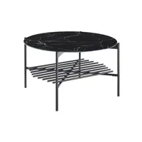 Livetastic KONFERENČNÍ STOLEK, černá, kov, sklo, 84/84/43 cm