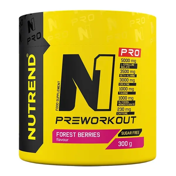Pre-workout směs Nutrend N1 PRO 300 g green lemonade