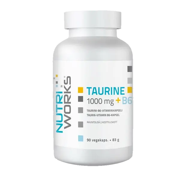 NutriWorks Taurine 1000mg + B6 - 90 kapslí