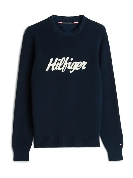 TOMMY HILFIGER Sveter  námornícka modrá / biela