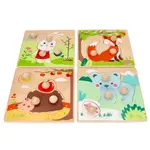 Adam Toys Dřevěné zábavné vkládací puzzle 4 roční období