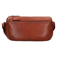 Dámská kožená cossbody kabelka Mustang Inn - koňak