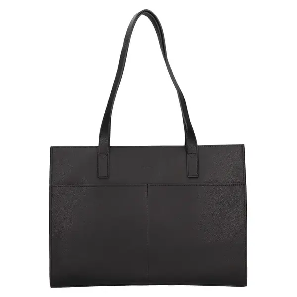 Elegantná dámska kožená kabelka Katana Mauric - čierna