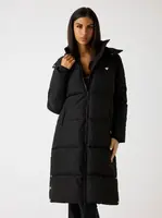 Guess 4g hoodie long puffer jacket xs