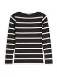 TOMMY HILFIGER Tričko  čierna / biela ako vlna