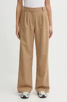 Kalhoty Abercrombie & Fitch dámské, zelená barva, high waist, KI156-4474-420