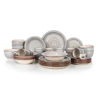 Keramická jídelní souprava SPIRAL GREY 30 ks