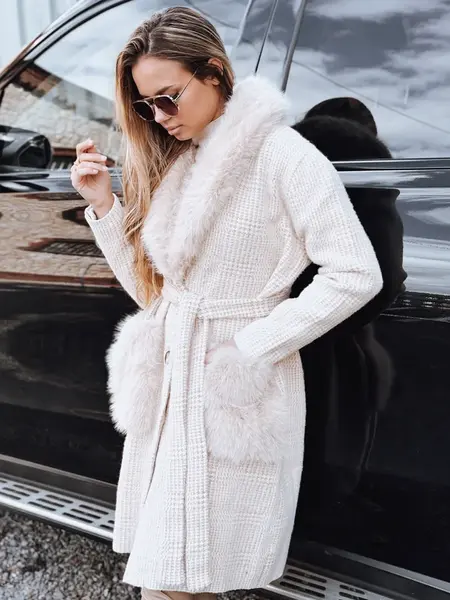 Dámský kabát s kožešinou Dstreet TY5242