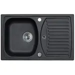 Alveus Granitový drez Record 30, čierna, 78 x 48 cm