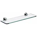 Novaservis Kúpeľňová polička Ferro Smile, leštená nerez/sklo