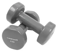 SharpShape Vinylové činky 2 x 4 kg šedé