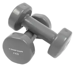 SharpShape Vinylové činky 2 x 4 kg šedé