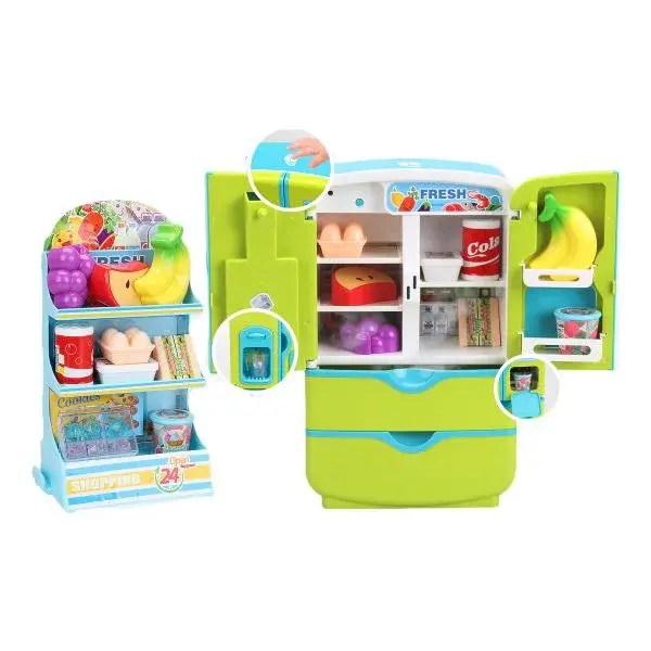 Lednička s policí a potravinami s efekty 28cm